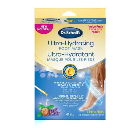Masque pour les pieds ultra-hydratant Dr. Scholl’s®, paquet de 3 3 paires
