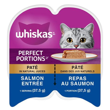 Whiskas Perfect Portions Salmon Entrée Paté Wet Cat Food, 75g