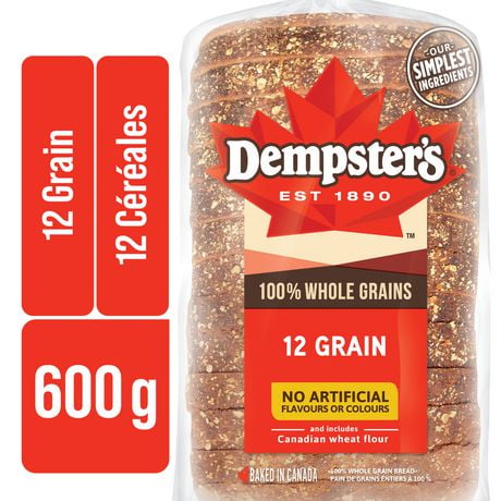 Dempster’s® 100% Whole Grains 12 Grain Sliced Bread, 600 g