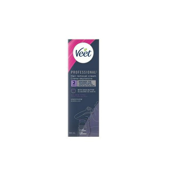 VEET® Professional™, Hair Removal Cream, Designed for Tougher to Remove Hair, All Skin Types, for Underarms, 100mL, 100mL