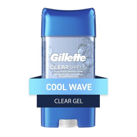 Antisudorifique et désodorisant Gillette pour hommes, gel transparent, Vague fraîche 108 g