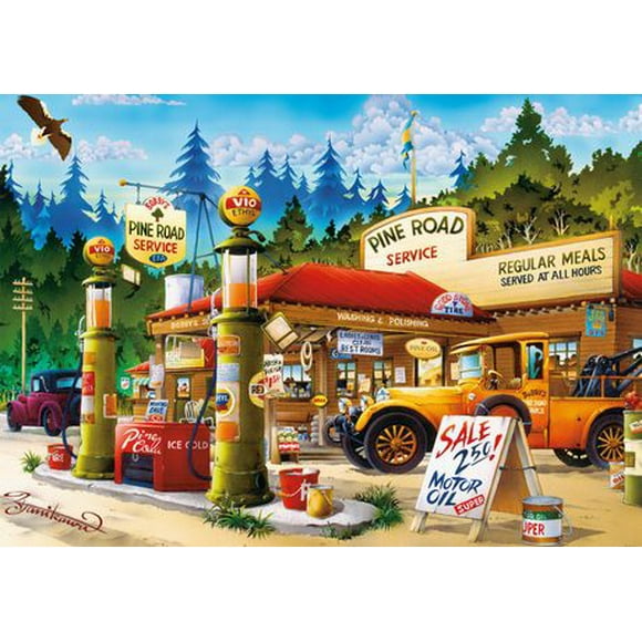 Buffalo Games - Large Pieces - Pine Road Service - 300 Piece Jigsaw Puzzle
