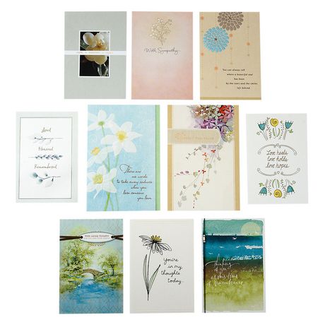 Hallmark Sympathy Cards Assortment Pack (10 Condolence Cards with ...