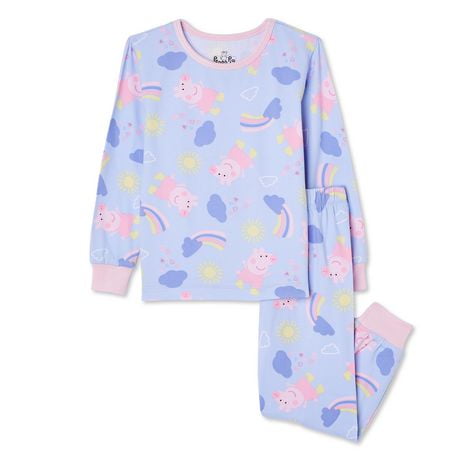 Ensemble pyjama 2 pièces Peppa Pig pour petites filles Tailles 2T-5T