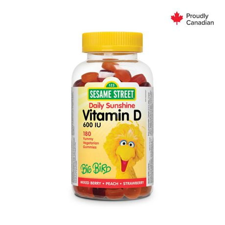 Sesame Street Daily Sunshine Vitamin D, 180 Vegetarian Gummies