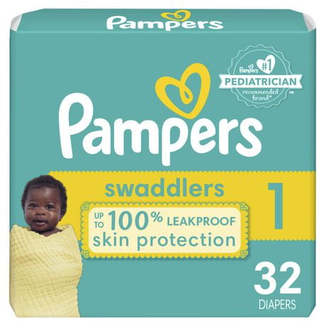 PAMPERS COUCHES SWADDLERS - FORMAT JUMBO tailles P-S, N, 1, 2, 3, 4, 5 et 6