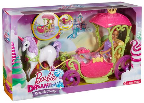 barbie dreamtopia unicorn and carriage