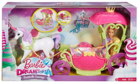 Barbie Dreamtopia Sweetville Carriage & Unicorn | Walmart Canada