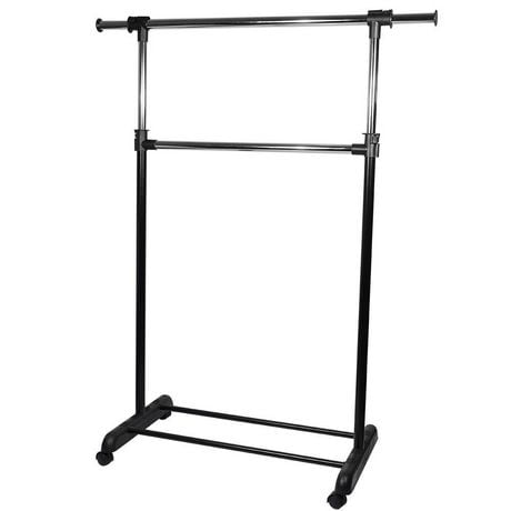 2 Tier Expandable Garment Rack, Black