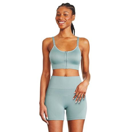 Athletic Works Women's Zipper Bra, Sizes XS-XXL