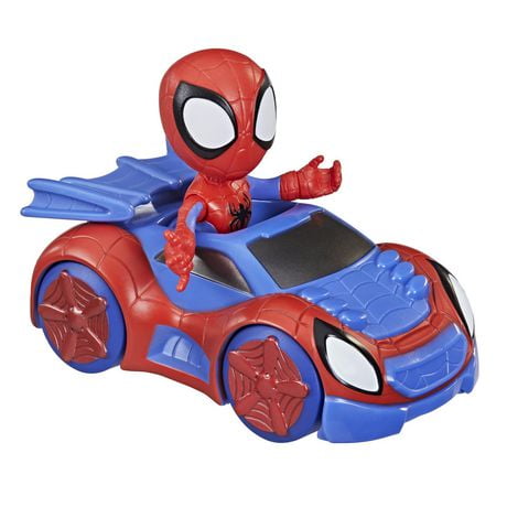 Marvel Spidey and His Amazing Friends Spidey Action Figure And Web-Crawler Vehicle, For Kids Ages 3 And Up