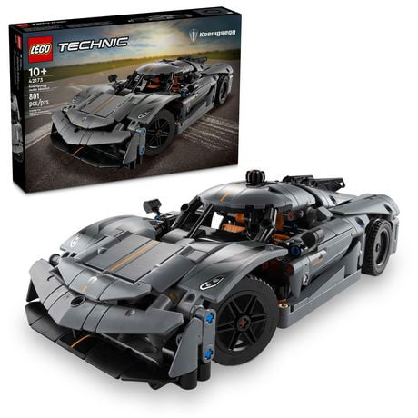 LEGO Technic Koenigsegg Jesko Absolut Grey Hypercar, Sports Car Building Toy Set for Boys and Girls, Vehicle Racing Car for Kids, Buildable Model Kit, Sport Car Toy, Motor Enthusiasts’ Gift, 42173, Includes 801 Pieces, Ages 10+