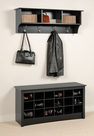 Shoe Storage Cubbie Bench Black | Walmart Canada