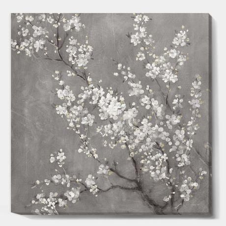 Designart White Cherry Blossoms II Canvas Wall Art - Walmart.ca