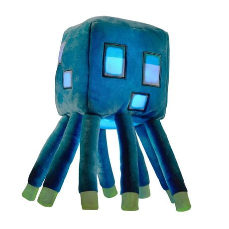 Minecraft Glow Squid Plush Figure With Lights Sounds Glows In The Dark Walmart Canada