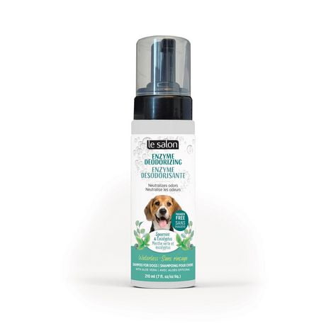 Shampoing sans rinçage Le Salon avec enzyme désodorisante pour chiens, 210 ml (7,1 oz)
