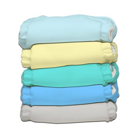 Charlie Banana 5 couches 5 inserts My First Diaper Pastel One Size Hybrid AIO