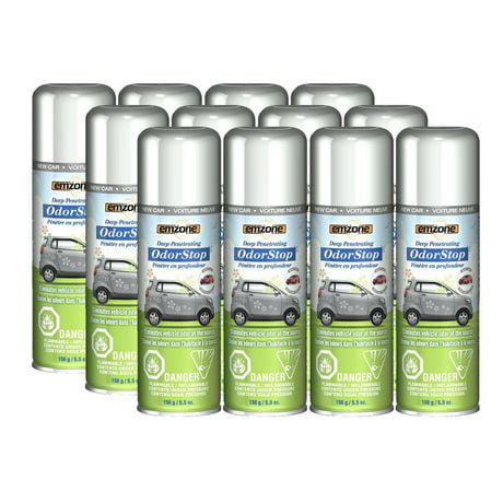 emzone Traitement des odeurs OdorStop - Voiture neuve, 156 g / 5,5 oz - Caisse de 12