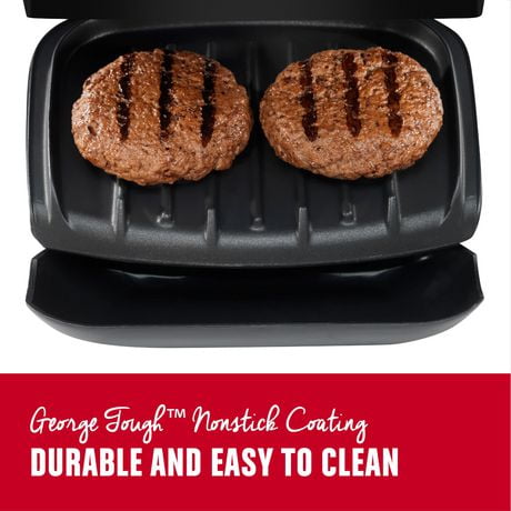 George Foreman 2-serving electric indoor grill and panini press ...