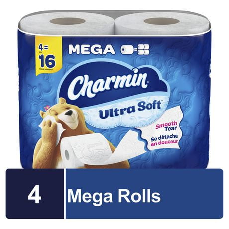 Papier hygiénique Charmin Ultra Soft, 4 rouleaux Méga par rouleau NB-24M