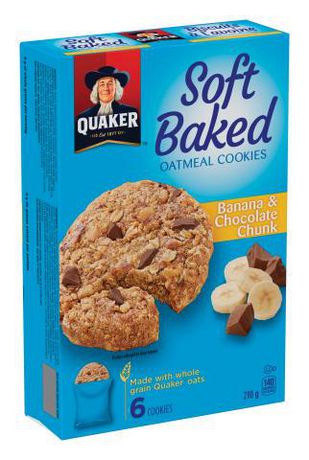 Quaker Soft Baked Banana & Chocolate Chunk Oatmeal Cookies | Walmart.ca