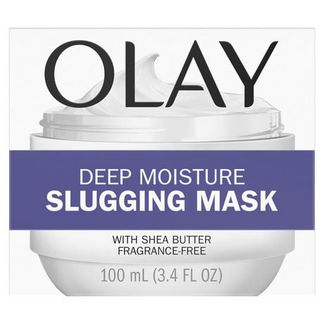 Olay Deep Moisture Slugging Mask w/Shea Butter, Fragrance Free, 100ML