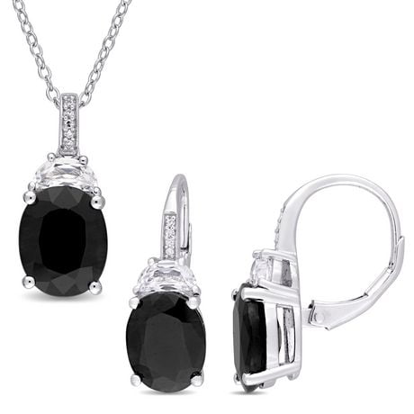 black sapphire pendant