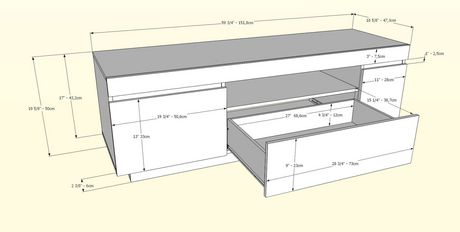 Nexera Cali 60 inch TV Stand, Walnut and White | Walmart Canada