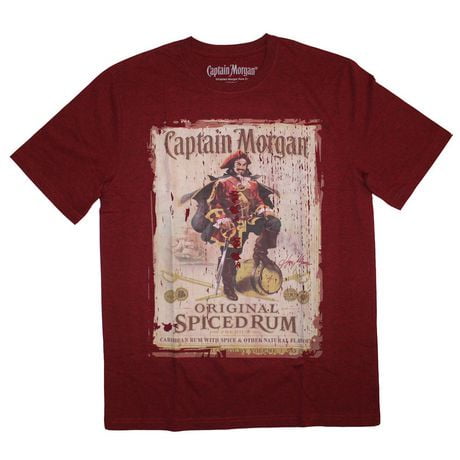 Captain Morgan Men's 14c6t0036-42 Printed Short Sleeve T-shirt 