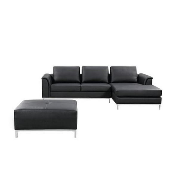 Velago OLLON Modern Right-Facing Genuine Leather Sectional Sofa Set