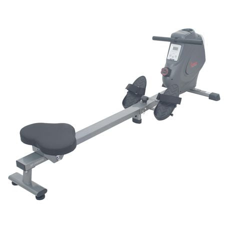 Sunny Health & Fitness Magnetic Rowing Machine Rower, 11lb (5kg) Flywheel and LCD Monitor with Tablet Holder - SF-RW5856
