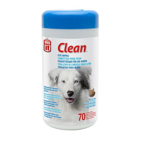 Lingettes non parfumées Clean Dogit pour yeux, paquet de 70