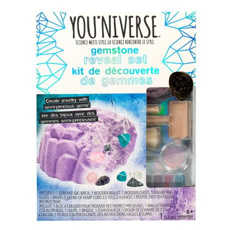 YOUniverse Gemstone Reveal Set, Science kit