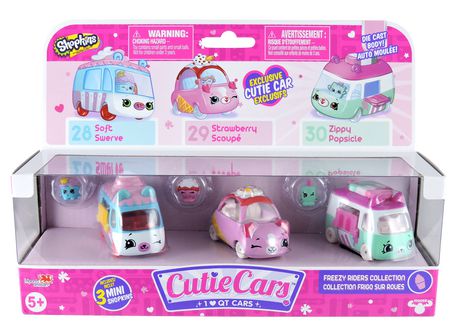 Cutie Car Shopkins Season 1, 3PK Freezy Riders