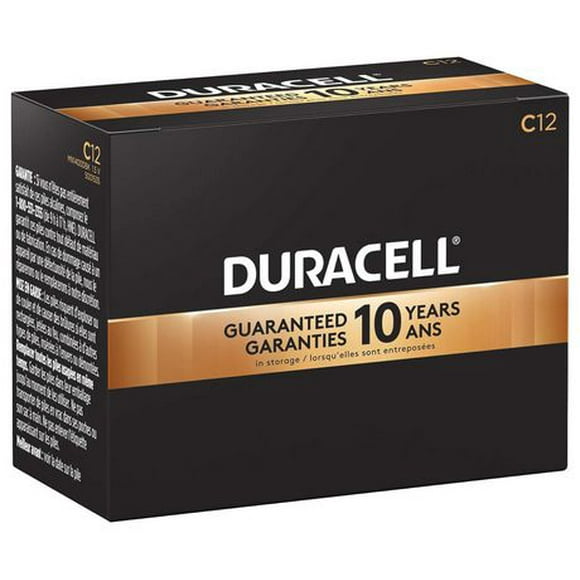 Duracell Coppertop C Alkaline Battery , Long Lasting (Pack of 12)