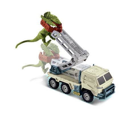 Matchbox Jurassic World Dino Transporters Dilopho-Loader Vehicle and ...