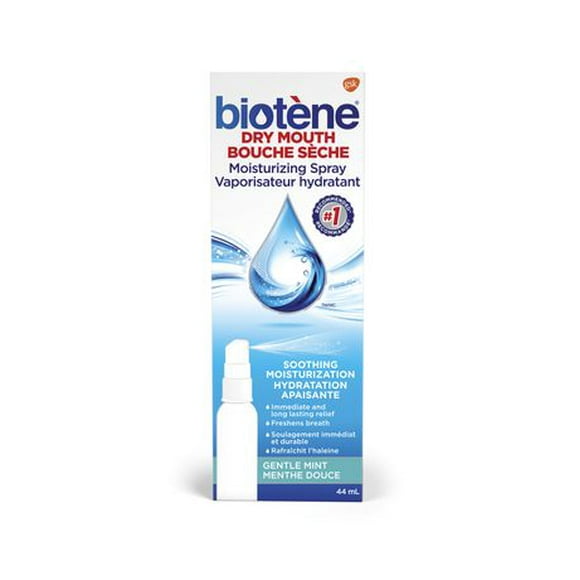 Vaporisateur hydratant biotène pour la bouche sèche 44 ml Menthe douce