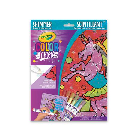 UPC 063652177605 product image for Crayola Color Magic Shimmer Paper & Marker Set, Unicorns Multicolour | upcitemdb.com