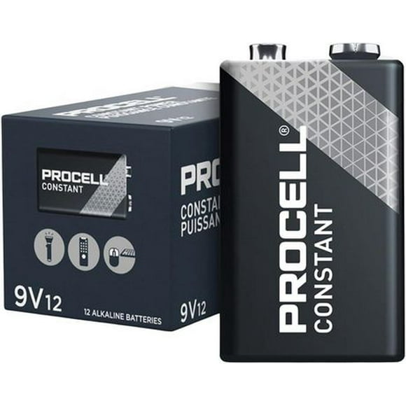 Procell Alkaline Constant Power 9V, 1.5v, (Pack of 12)