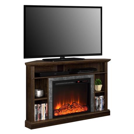 Dorel Overland Electric Fireplace Corner TV Stand  Walmart Canada
