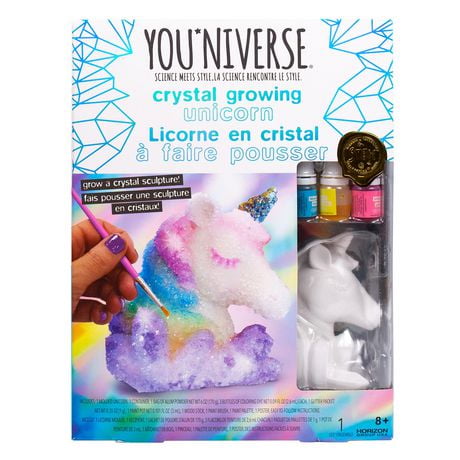 YOUniverse Crystal-Growing Unicorn, DIY Crystal Growing Kit