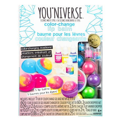 Baumes pour les lèvres à couleur changeante de YOUniverse