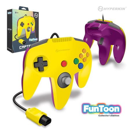 Hyperkin Captain Premium Controller Funtoon Collectors Edition For N64® (Rival Yellow)