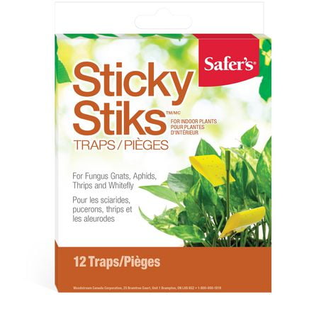Sticky Stiks de Safer --12 pièges Pièges à mouches adhésif