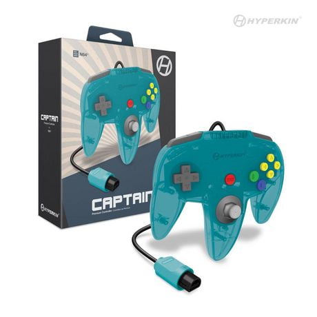 Manette Hyperkin Captain Premium pour N64® (Turquoise)