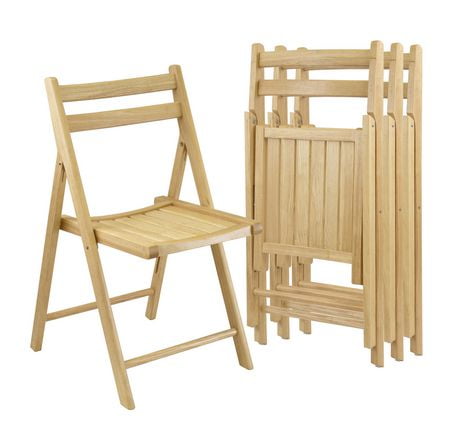 Winsome Natural Solid Wood Folding Chairs Walmart Canada   1182241 