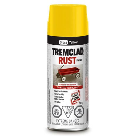 Peinture antirouille Tremclad en jaune 340g