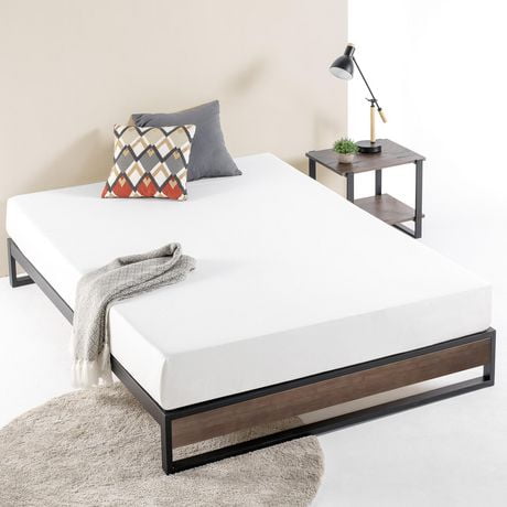 Mainstays Metal Bed Frame With Wood Legs, Black, Twin - Walmart.ca