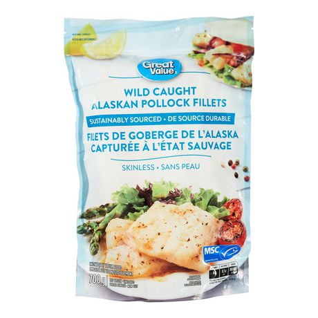 Great Value Wild Caught Alaskan Pollock Fillets | Walmart Canada