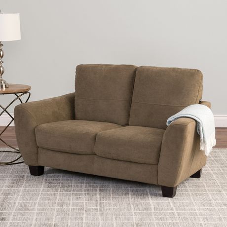 CorLiving Jazz Brown Chenille Fabric Loveseat | Walmart Canada